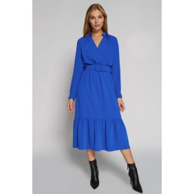 Элегантное платье-миди цвет синий